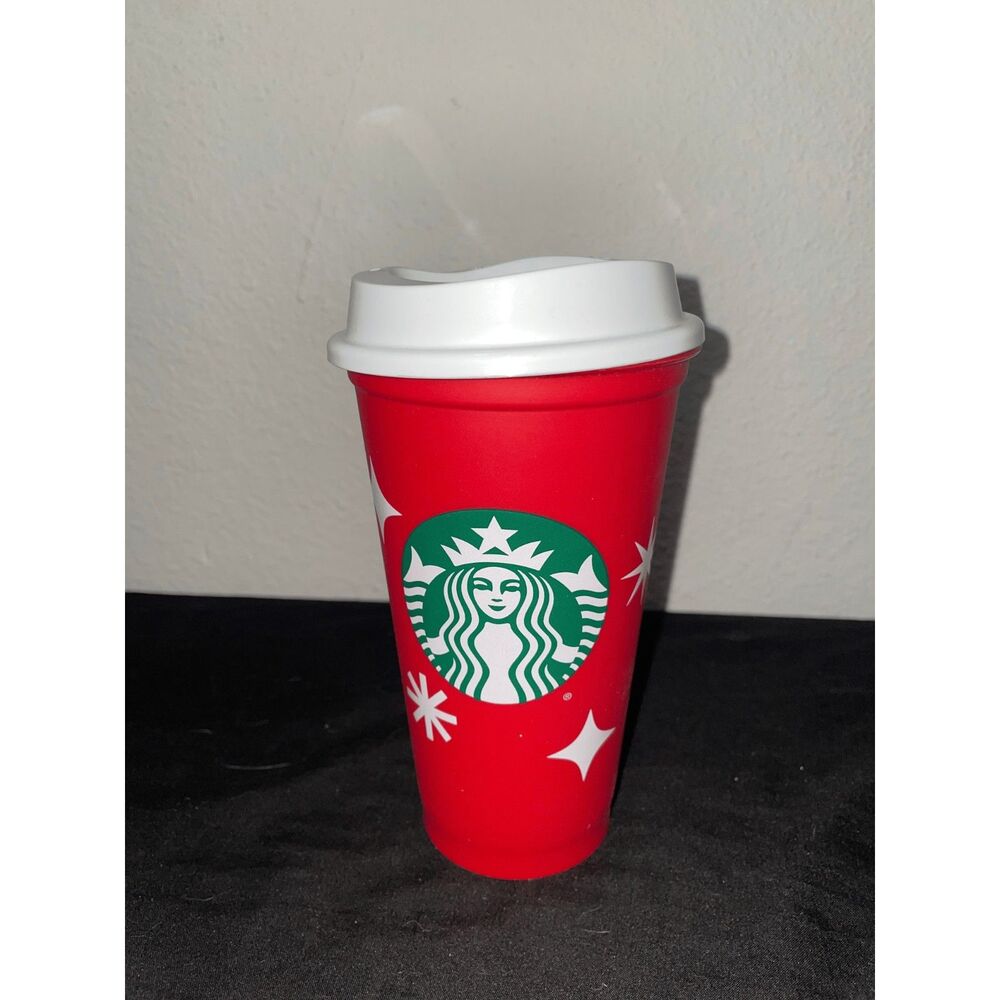 Starbucks 25 Years of Holiday Cup Cheer Red Reusable Cup 16oz
